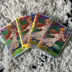 4x Playset OP08-106 Nami SR Super Rare English One Piece Card - Image 1
