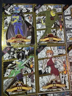One Piece 9 x Collectible Character Cards Luffy Nami Hancock Holo Shiny SSR - Image 2