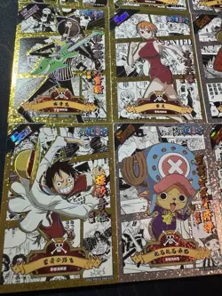 One Piece 9 x Collectible Character Cards Luffy Nami Hancock Holo Shiny SSR - Image 5