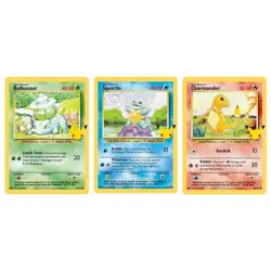 POKEMON 25TH ANNIVERSARY KANTO FIRST PARTNER PACK (3x JUMBO OVERSIZED CARDS) NEW - Image 1