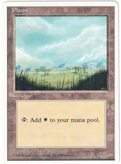 Magic: The Gathering (MTG 4th Edition) 1995 - Plains - Image 1
