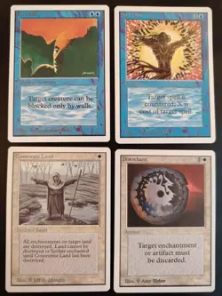 LOTTO 8 CARTE UNLIMITED MAGIC THE GATHERING 1993 MTG JADE STATUE CAMUFLAGE NM GD - Image 2