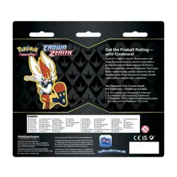 Pokemon TCG Crown Zenith Cinderace Pin Collection Factory Sealed - Image 2
