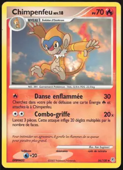 Carte Pokemon Chimpenfeu 56/130 Diamant et Perle Francais - Image 1