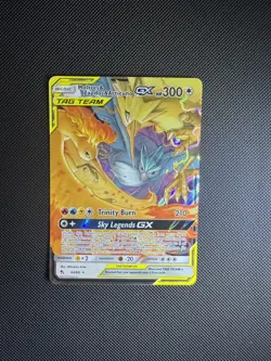 ULTRA RARE Moltres Zapdos Articuno GX Hidden Fates 44/68 Tag Team Pokemon - NM - Image 1