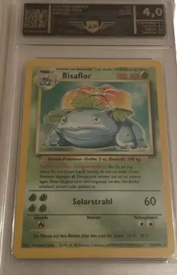 Pokemon Bisaflor 15/102 Base Set German TCG Pokemon Vintage Holo Karte Basisset - Image 1