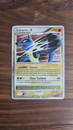 Lucario LV. X 122/123 Pokemon D&P Mysterious Treasures Holo Rare NM - Image 1