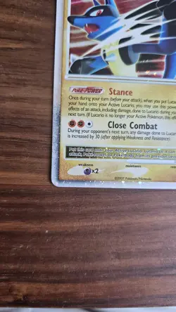 Lucario LV. X 122/123 Pokemon D&P Mysterious Treasures Holo Rare NM - Image 4
