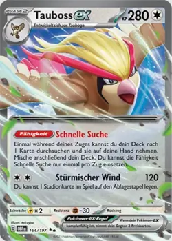 Pokemon Tauboss ex OBF 164 Obsidian Flames Ultra Rare Deutsch Near Mint - Image 1