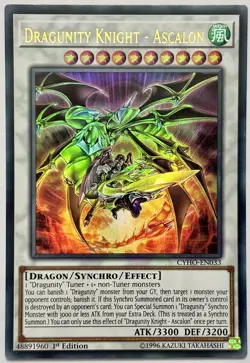 CYHO-EN033 Dragunity Knight - Ascalon - Ultra Rare 1st Edition Near Mint YuGiOh - Image 1