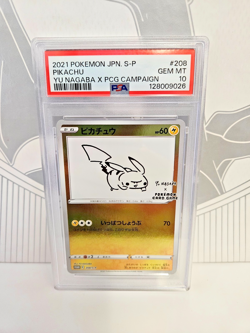 PSA 10 Pikachu Yu Nagaba Promo 208/S-P GEM MINT Japanese Graded Pokemon Card - Image 1