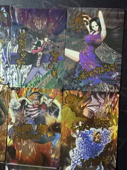 One Piece Set of 9 Ultra Rare Premium Foiled Collectible Anime Mega Cards - Image 3