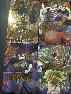 One Piece Set of 9 Ultra Rare Premium Foiled Collectible Anime Mega Cards - Image 5