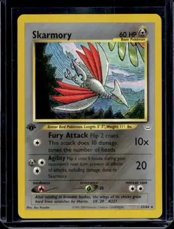 Pokemon Cards: Neo Revelation 1st Edition Rare: Skarmory 23/64 - Image 1