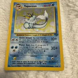 Pokemon Card Game 1999 - Vaporeon Holo 12/64 - Jungle NM - Image 3
