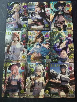 Goddess Story Waifu 9 x Character Doujin Cards Maiden Beauty Holo Genshin Impact - Image 1