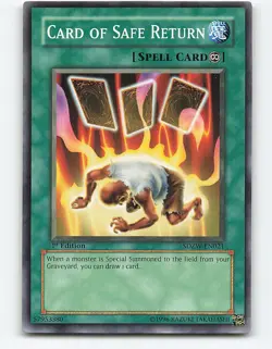Card of Safe Return #SDZW-EN021 1st Edition Yugioh Card - Image 1