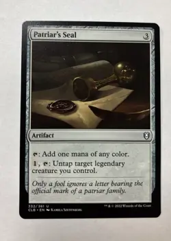 Patriar's Seal Commander Legends: Battle for Baldur's Gate NM MTG MAGIC - Image 1