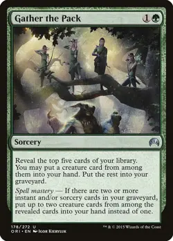 GATHER THE PACK X 4 N/M- MAGIC ORIGINS MAGIC THE GATHERING - Image 1