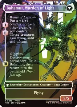 Dion, Bahamut's Dominant FOIL BORDERLESS - 0376 - Rare - Final Fantasy FIN MTG - Image 2