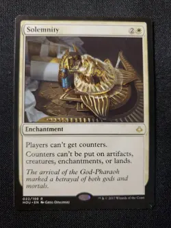 Solemnity Hour of Devastation NM Rare Enchantment Magic The Gathering MTG - Image 1