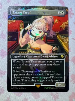 Tataru Taru - 466 - Borderless Chocobo Track Foil MTG Final Fantasy NM - Image 1