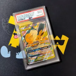 PSA 8 Pokemon Card Eevee & Snorlax GX Sun & Moon Team Up Promo SM169 NM Graded - Image 2