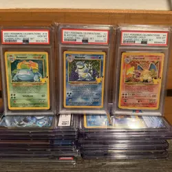 PSA 10 Charizard Blastoise & Venusaur Set Pokemon 25th Celebrations Classic 2021 - Image 1