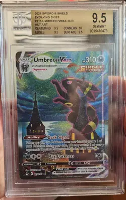 POKEMON BGS 9.5 GEM MINT UMBREON VMAX Alternate ALT ART 215/203 EVOLVING SKIES - Image 1
