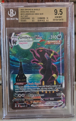 POKEMON BGS 9.5 GEM MINT UMBREON VMAX Alternate ALT ART 215/203 EVOLVING SKIES - Image 3