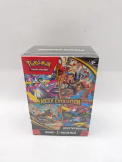 Mega Evolution Booster Bundle Includes 6 Booster Pack Pokemon TCG Box NEW SEALED - Image 1