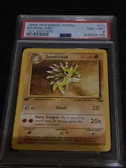 1999 Pokemon Fossil Sandslash #40/62 - PSA 8 - WOTC Vintage TCG - Image 2