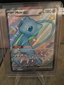 Mew EX Paldean Fates 216/091 Shiny Ultra Rare Full Art SV Holo NM Pokemon TCG - Image 1