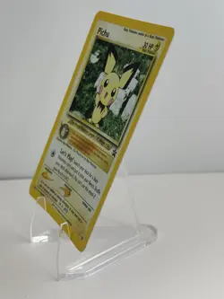 2001 Pokemon Black Star Promo #35 Pichu reverse foil holo Pokemon league LP/NM - Image 3