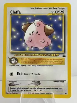 Cleffa 31/53 Wotc Black Star Promo Regular Pokemon NM Unplayed - Image 1