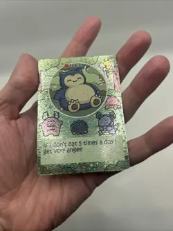 Pokiebubies 1st Edition Fan Art Chef Ken Lee Laxie #43 Snorlax V2 Holo Pokemon - Image 4