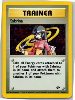 Sabrina (20) - Gym Challenge 020/132 - Holo Rare - NM Pokemon TCG - Image 1