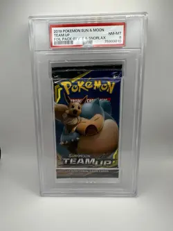 Pokemon Team Up Graded Booster Pack Art Set - PSA 8 MINT 2019 -Rare- Sun + Moon - Image 3