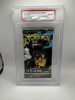 Pokemon Team Up Graded Booster Pack Art Set - PSA 8 MINT 2019 -Rare- Sun + Moon - Image 5