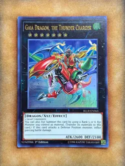 Yugioh Gaia Dragon, the Thunder Charger BLLR-EN065 Ultra Rare 1st Ed LP - Image 1