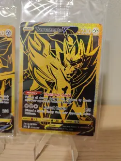 Pokemon Cards Zacian V SWSH076 and Zamazenta V SWSH077 Gold Sealed Promos SEALED - Image 3