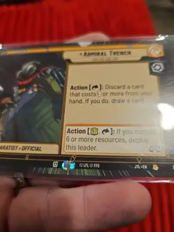 Star Wars Unlimited Jump Lightspeed HYPERSPACE Admiral Trench Rare Leader Card - Image 3