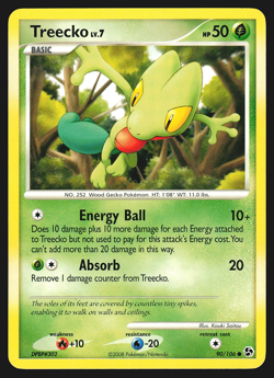 Treecko 90/106 Diamond Pearl Great Encounters Pokemon Card MP - Image 1