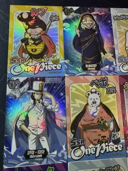 One Piece 9 x Collectible Character Anime Cards Luffy Zoro Chopper Ace Sanji SSR - Image 2