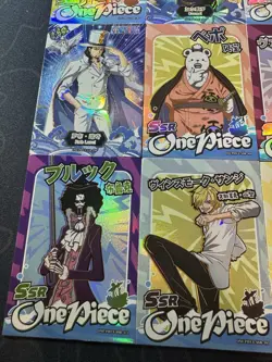 One Piece 9 x Collectible Character Anime Cards Luffy Zoro Chopper Ace Sanji SSR - Image 5