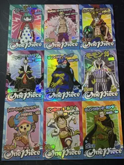 One Piece 9 x Collectible Character Anime Cards Luffy Zoro Chopper Ace Zoro SSR - Image 1