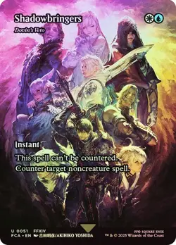 Dovin's Veto Shadowbringers FOIL BORDERLESS - 0051 - Final Fantasy FCA MTG - Image 1
