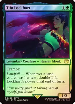 Tifa Lockhart FOIL - 0206 - Rare - Final Fantasy FIN MTG - Image 1