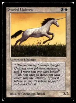 Pearled Unicorn Beta Edition Magic the Gathering MTG Moderately played - Image 1