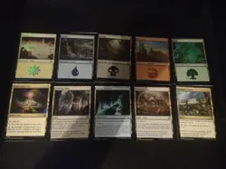 Mtg Foil Basic Lands Bundle. Magic The Gathering Lot Mana Starter (182) - Image 1